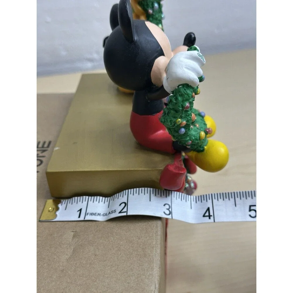 Disney Mickey Mouse & Pluto Garland Christmas Stocking Holder Hanger Vintage